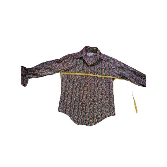 K-,mart vintage 70s butterfly collar button down. 100% poly size medium - Picture 6 of 8